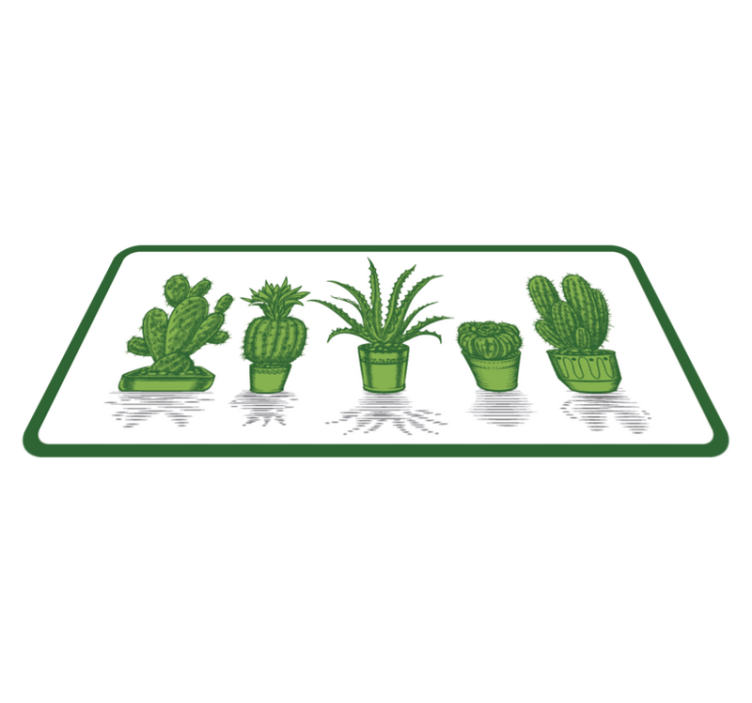 Different cactus vinyl rug - TenStickers