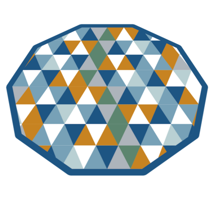 Pvc carpet multicolor triangles vinyl rugs - TenStickers