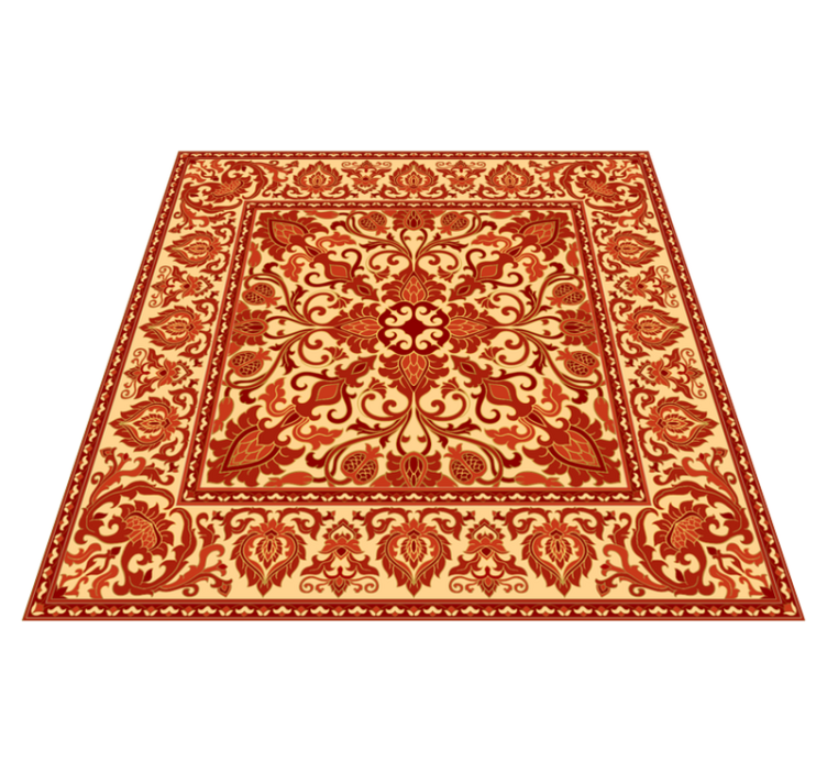 Ornate Baroque Inspiration vintage vinyl rug - TenStickers