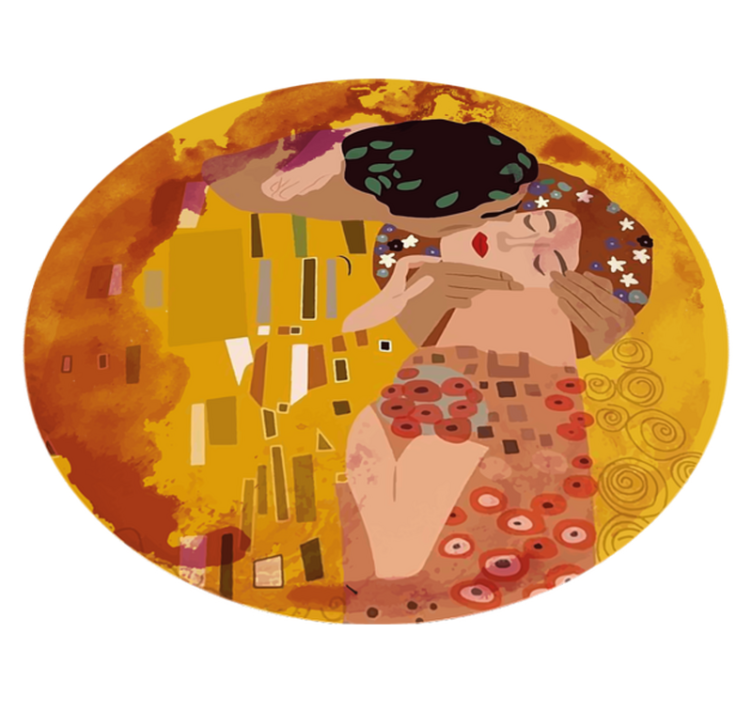 Klimt's Kiss vintage vinyl rug - TenStickers