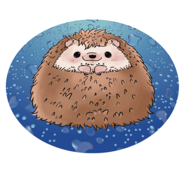 Adorable Hedgehog animal vinyl rug - TenStickers