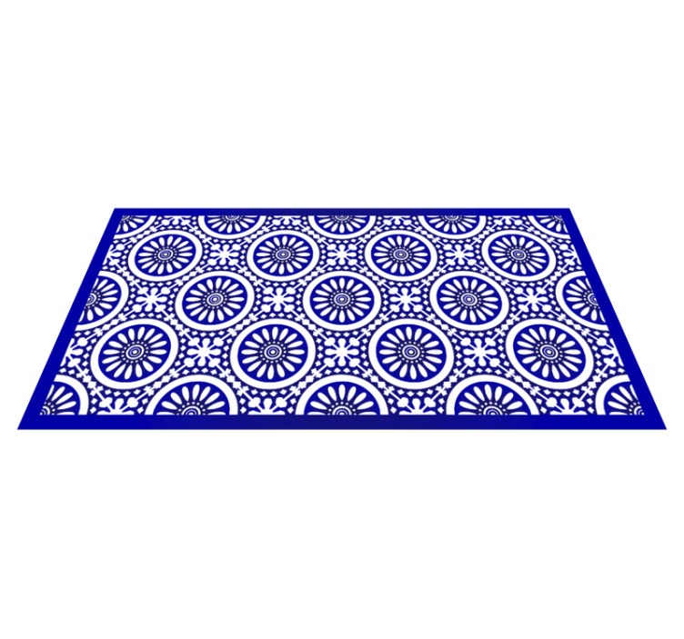 Tiles blue tones tile carpet - TenStickers