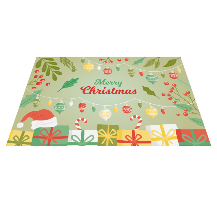 Merry Christmas and gifts Christmas tree mat - TenStickers