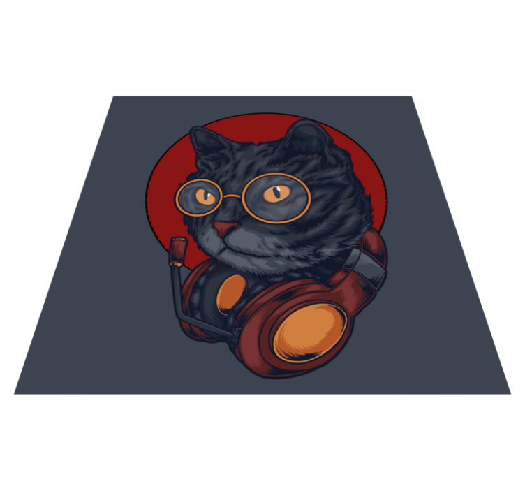 Astronaut Feline animal vinyl rug - TenStickers