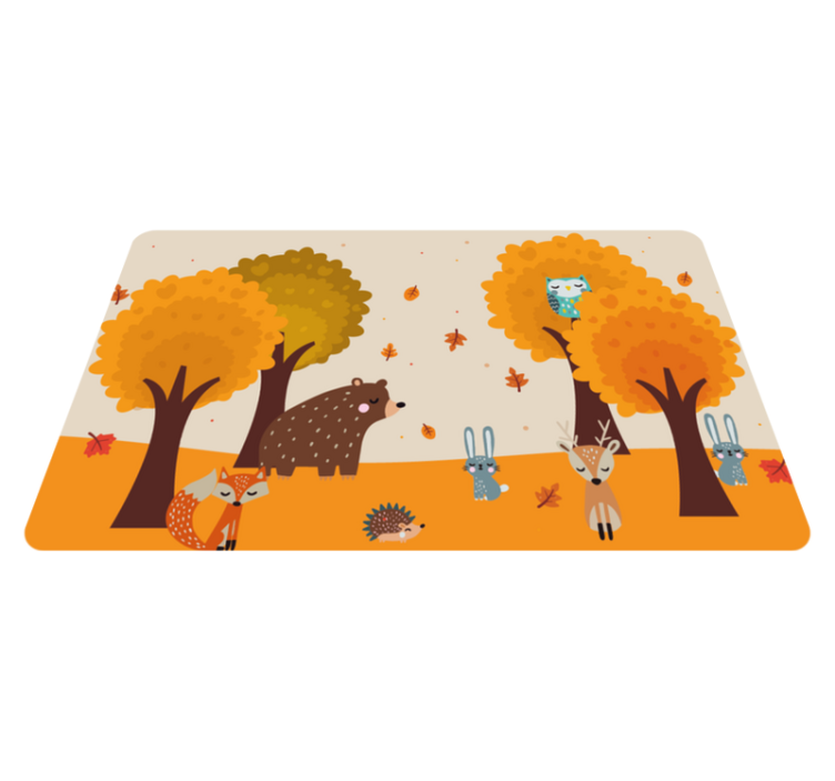 Cute wild animals animal rug - TenStickers