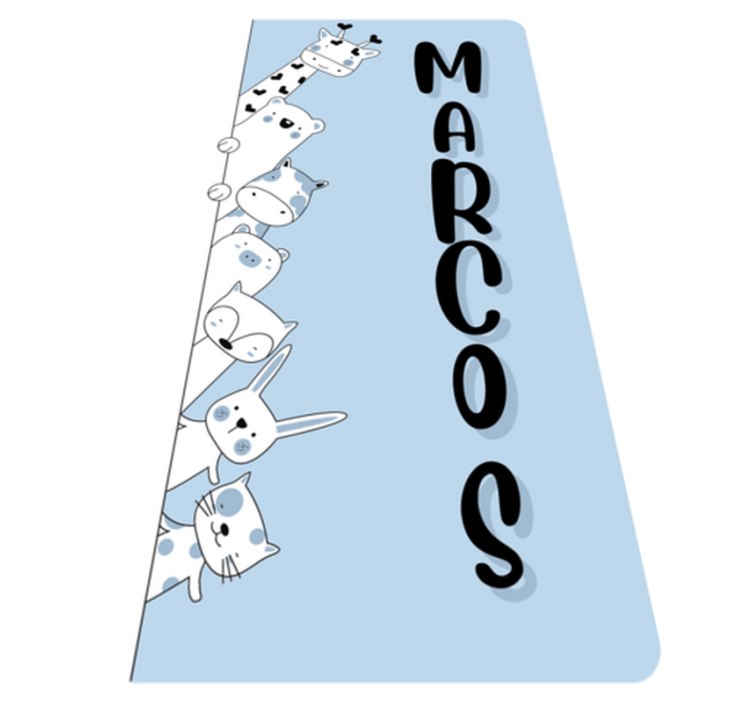 Personalized Critters custom vinyl rug - TenStickers