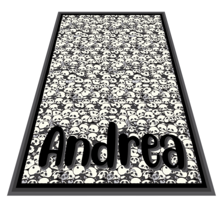 beautiful pandas with name animal rug - TenStickers