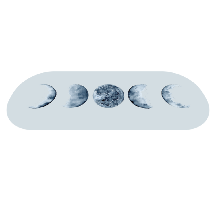 Lunar Phase Sequence nature vinyl rug - TenStickers