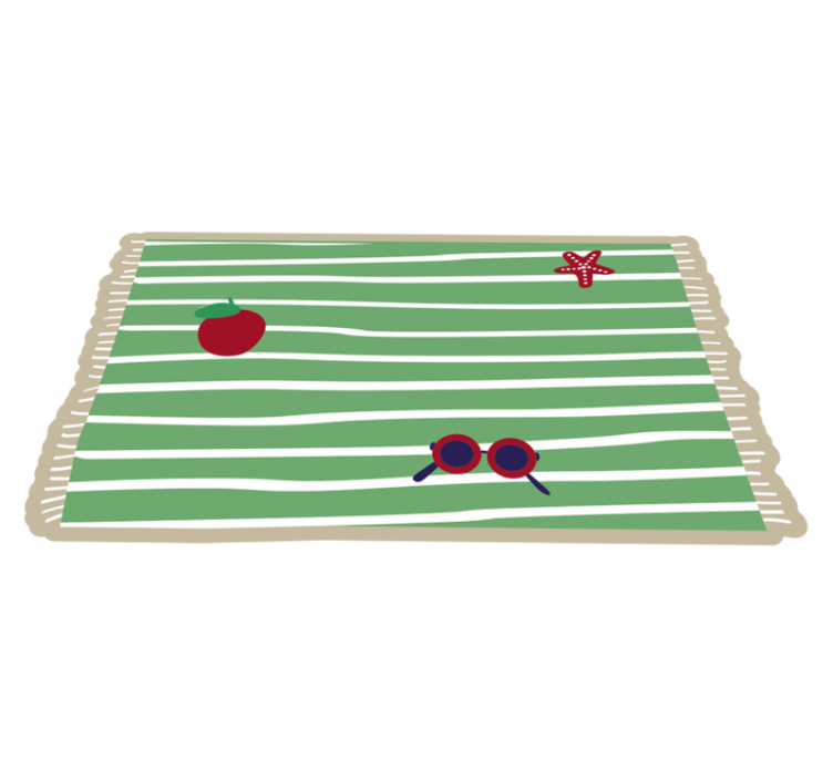 Summer Vibes striped vinyl rug - TenStickers