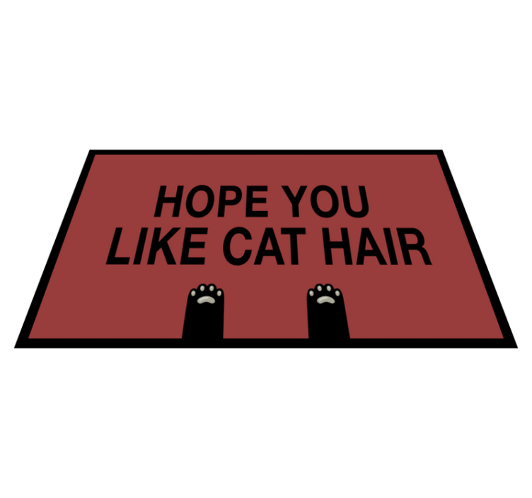 Cat Hair Humor custom rug - TenStickers