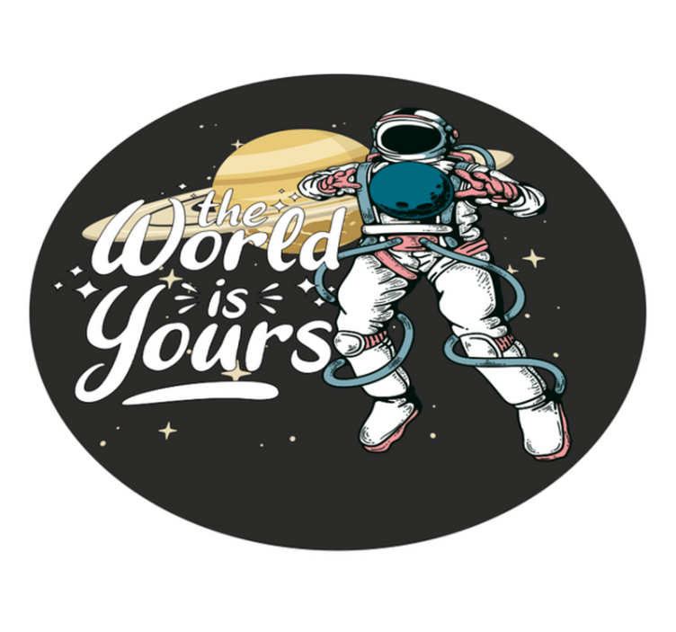 Astronaut Exploration teen vinyl rug - TenStickers