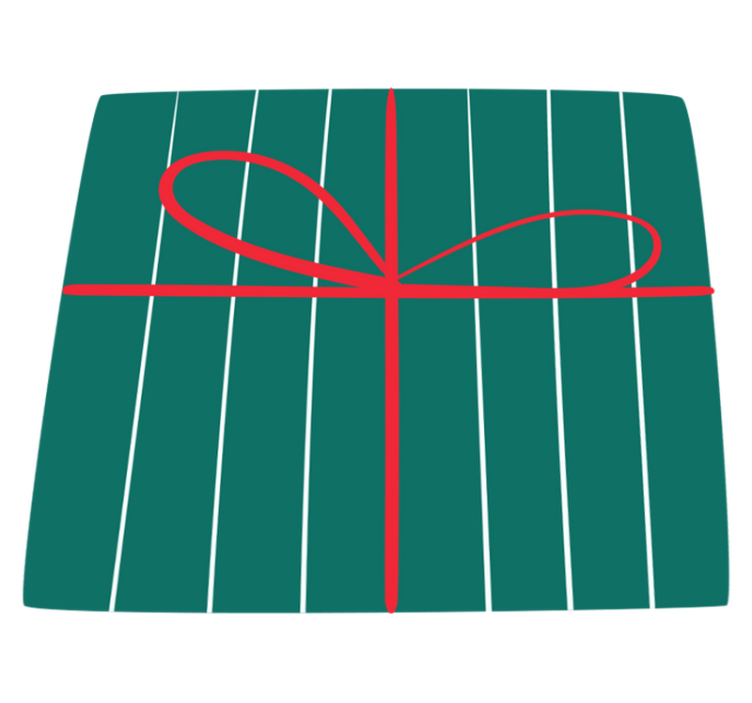 Green Red Stripes striped vinyl rug - TenStickers