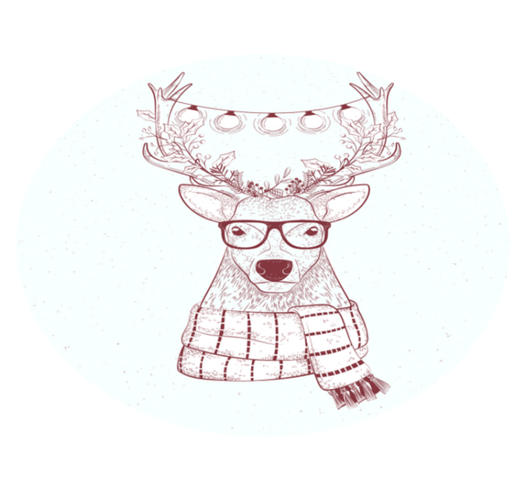 Christmas reindeer Christmas tree mat - TenStickers