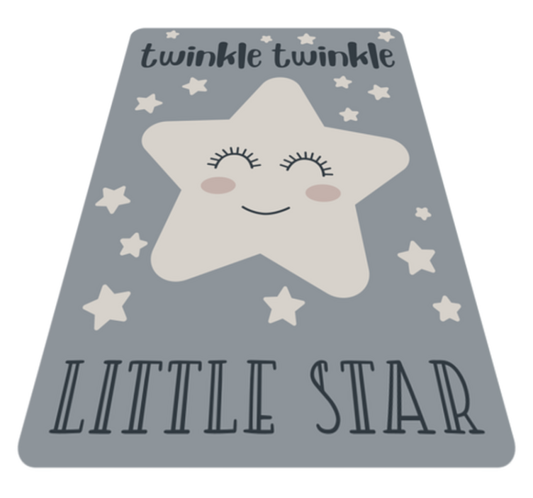 Twinkle Star Theme kids vinyl rug - TenStickers