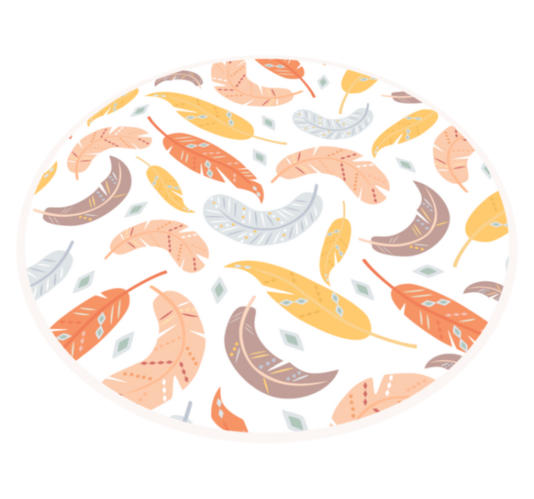 Pastel feathers  nature rug - TenStickers