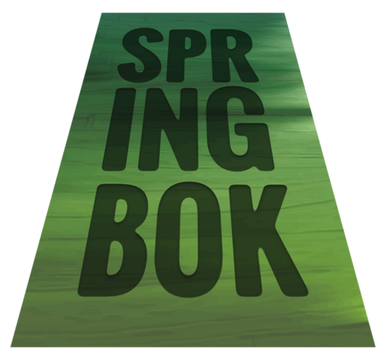 Green text Springbok custom rug - TenStickers