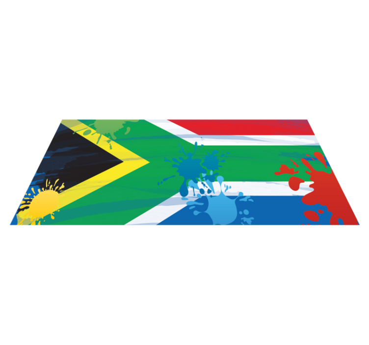 South Africa flag paint splash vintage rug - TenStickers
