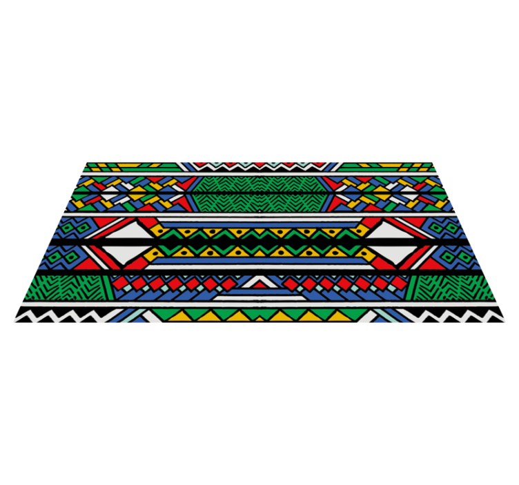 Primary colour tribal  ethnic rug - TenStickers