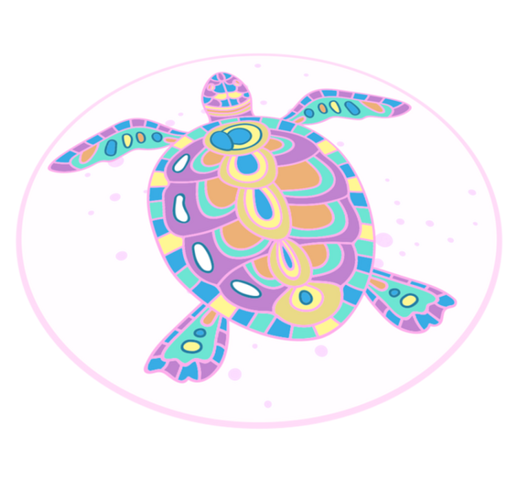 happy turtles animals rug - TenStickers