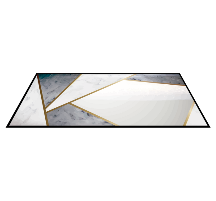 Geometric Marble Accents textured vinyl rug - TenStickers