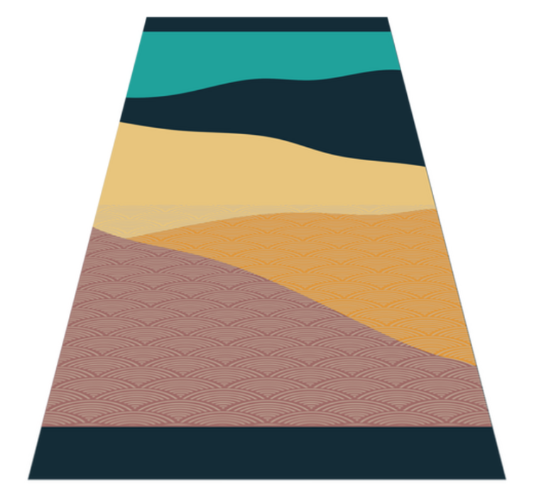 Abstract Mountain modern rug - TenStickers