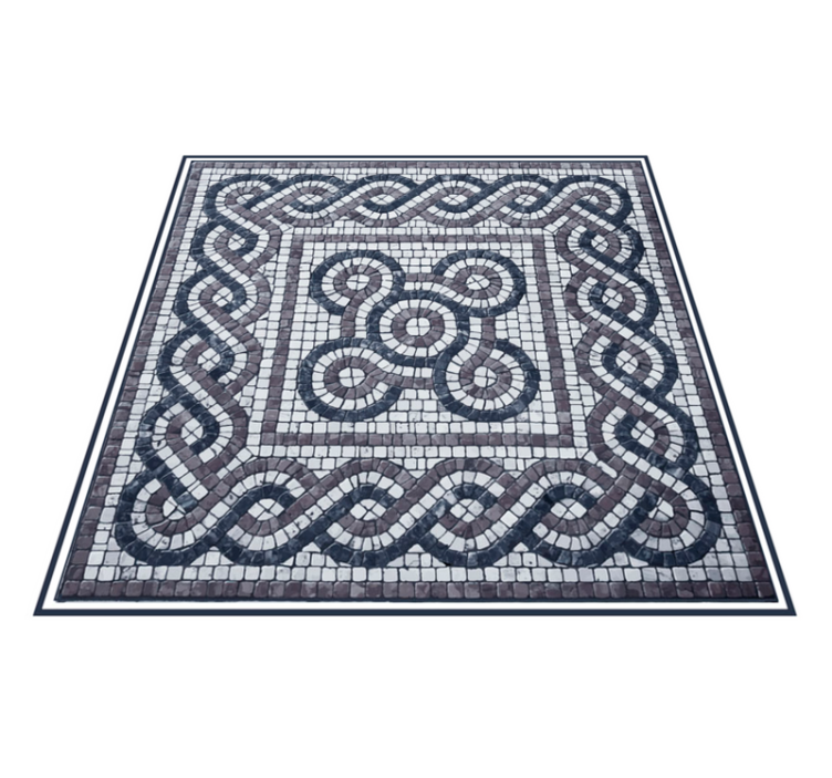 Pebble stone mosaic vinyl rug - TenStickers