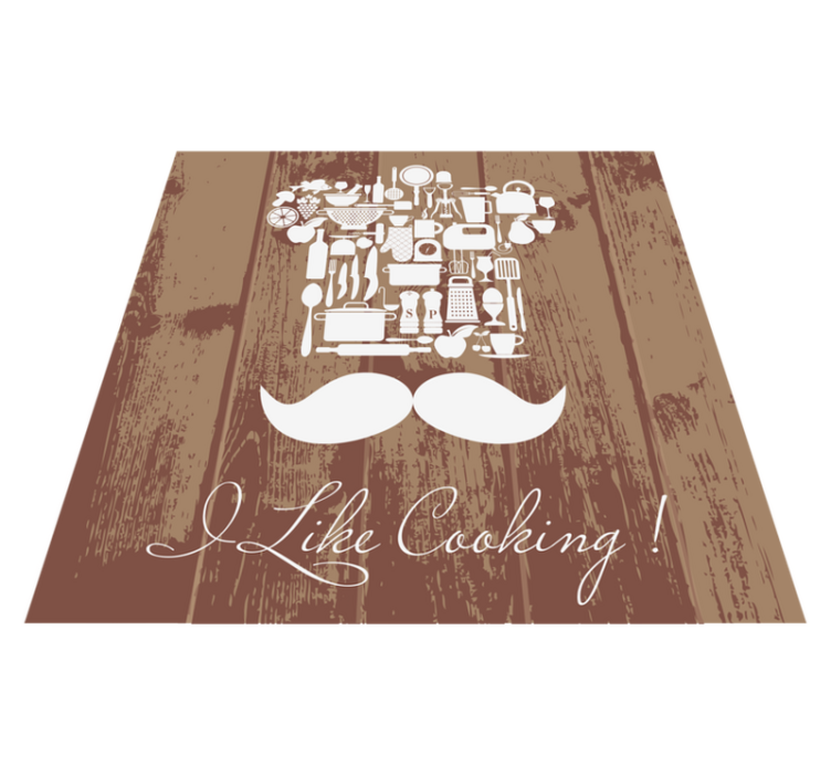 Culinary Enthusiasm Emblem custom rug - TenStickers