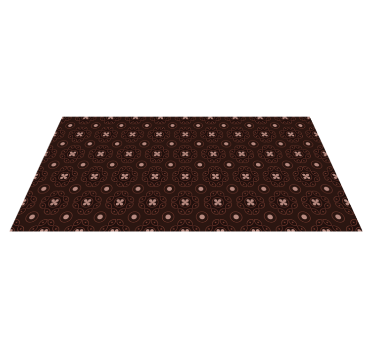 Brown mandala pattern mandala vinyl rug - TenStickers