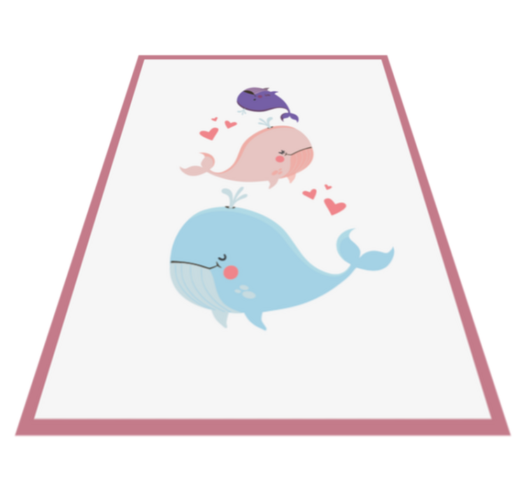 Whales playing animal rug - TenStickers