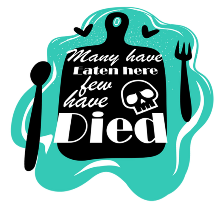 Eaten Here Died custom rug - TenStickers