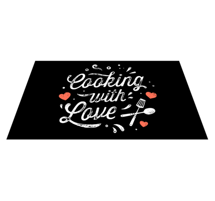 Cooking Love Affair custom rug - TenStickers