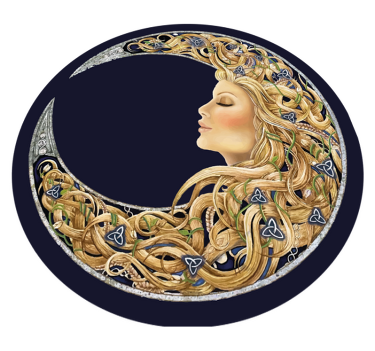 Art Nouveau Portrait teen vinyl rug - TenStickers