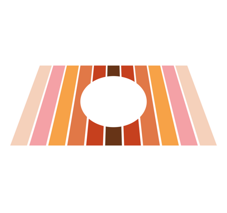 Geometric Stripes Design striped vinyl rug - TenStickers