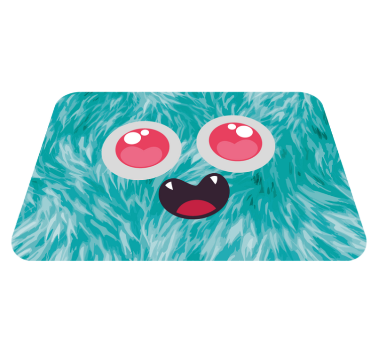 Monster Face kids vinyl rug - TenStickers