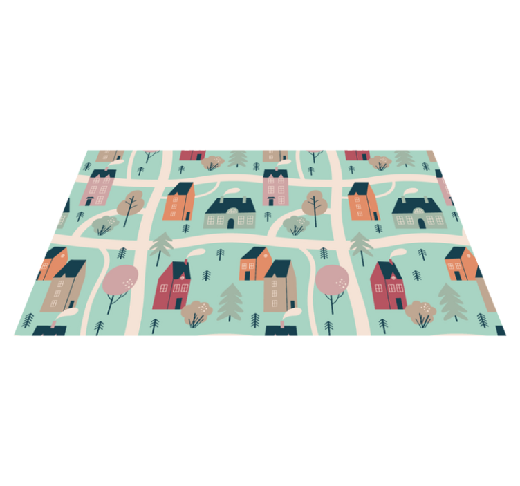 Cute children road map pattern road rug - TenStickers