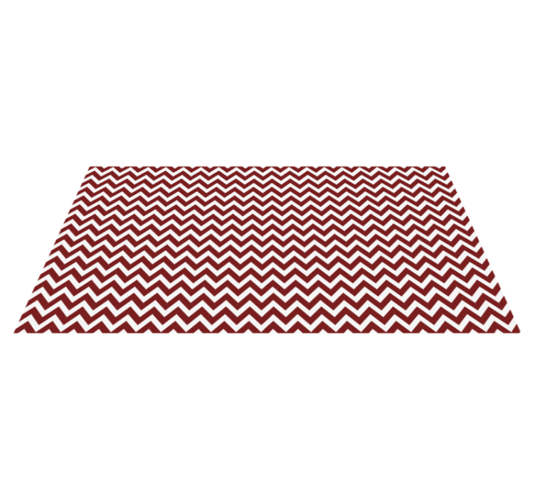 Red and white zigzag stripes carpet - TenStickers
