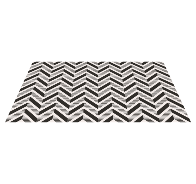 Geometric shades of grey and black rugs - TenStickers