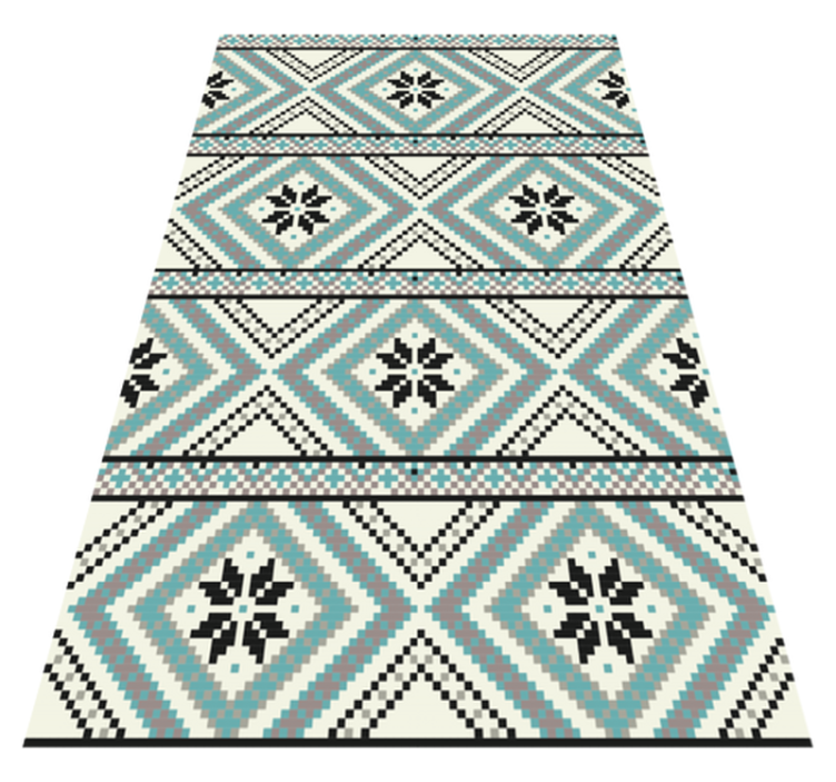 Scandinavian figures  nordic vinyl rug - TenStickers
