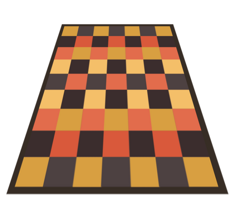 Geometric Checkerboard geometric vinyl rug - TenStickers