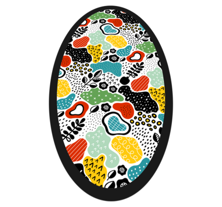 Colorfull abstract design  modern rug - TenStickers