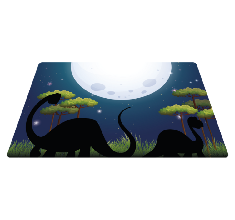 dinosaur in nature bedroom rug - TenStickers