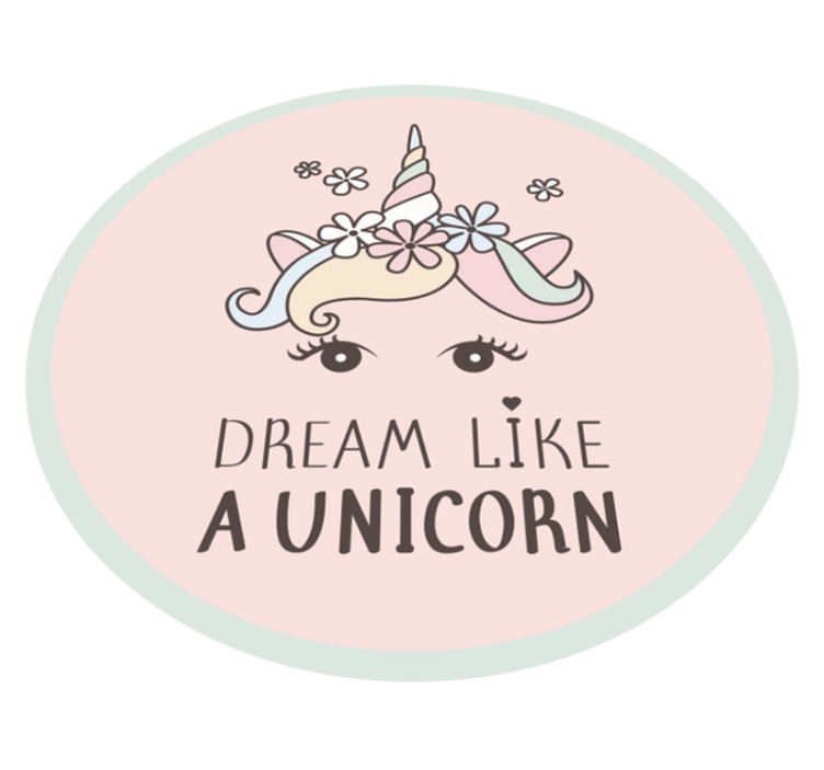 Unicorn Dreamlike Expression nursery vinyl rug - TenStickers