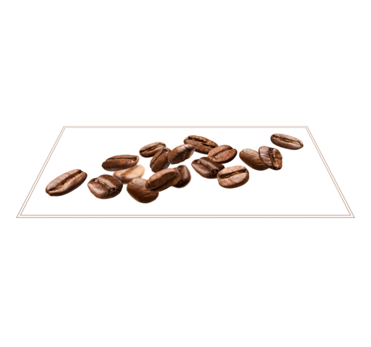 falling coffee beans modern rug - TenStickers