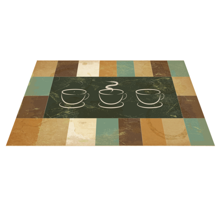 cup of coffe advertisment custom rug - TenStickers