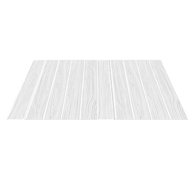 White Wooden Board vinyl rug - TenStickers