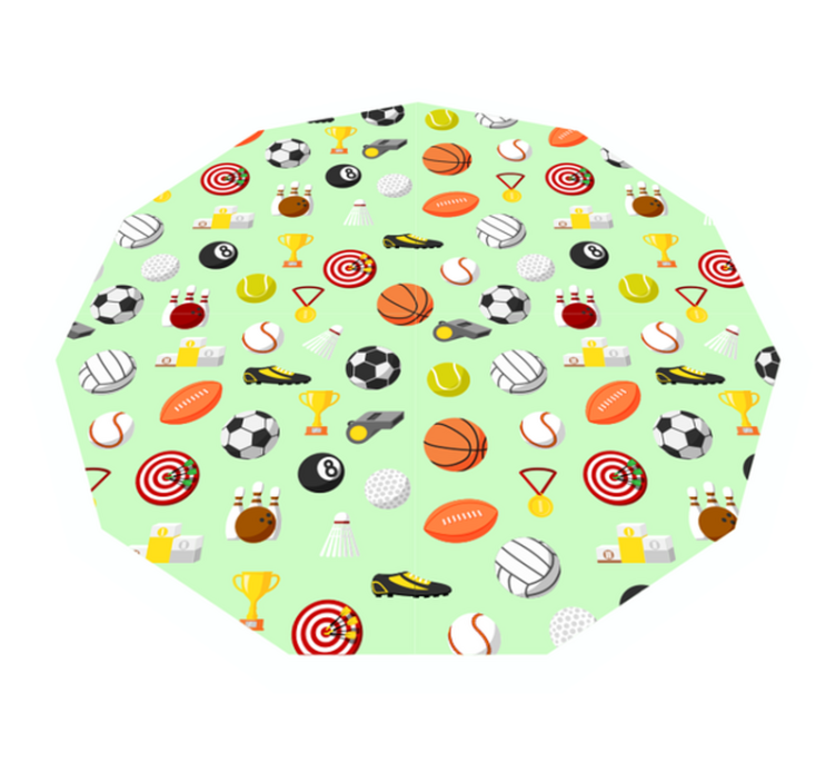 Kid sport balls design vinyl rug - TenStickers