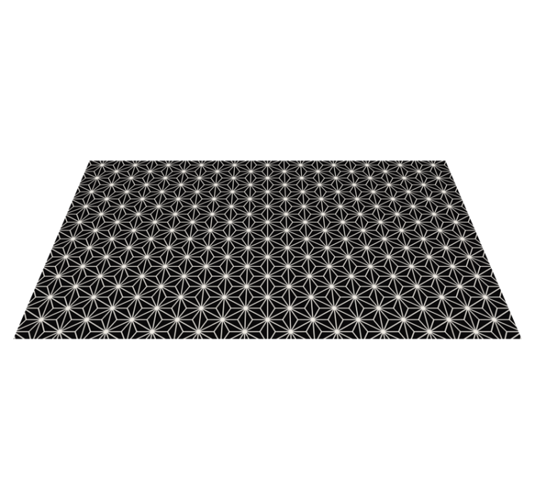 Black and white geometric diamonds rugs - TenStickers