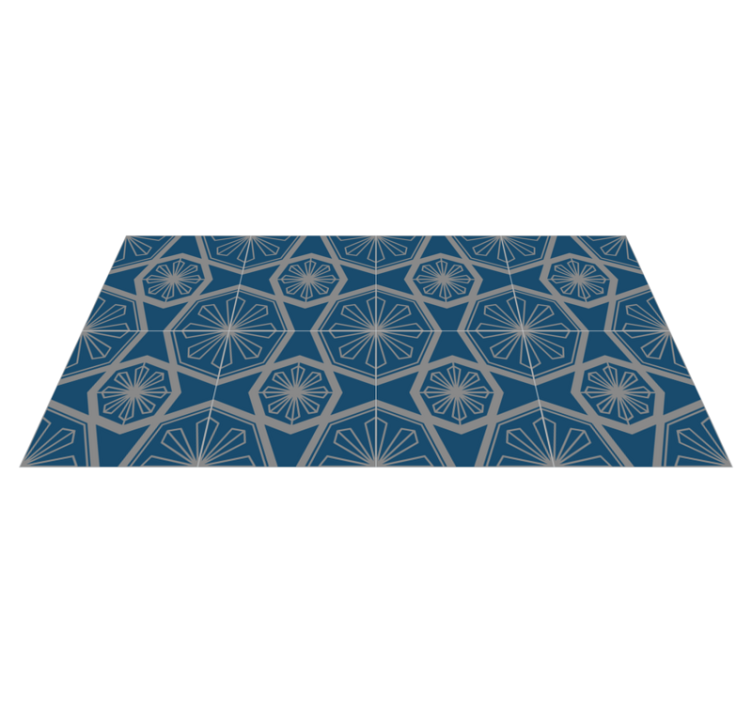 Blue gray cement design modern vinyl rug - TenStickers