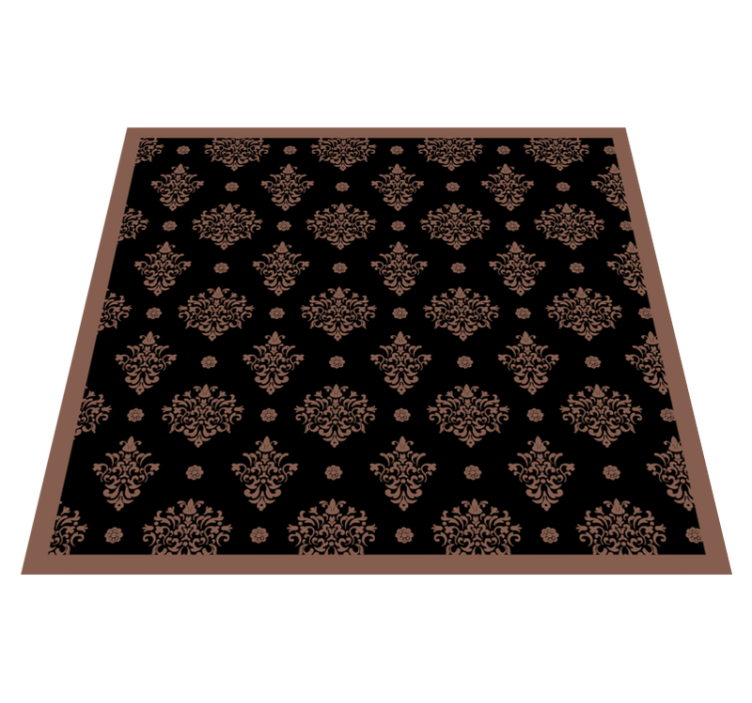 Baroque retro pattern Vinyl rug for home office - TenStickers