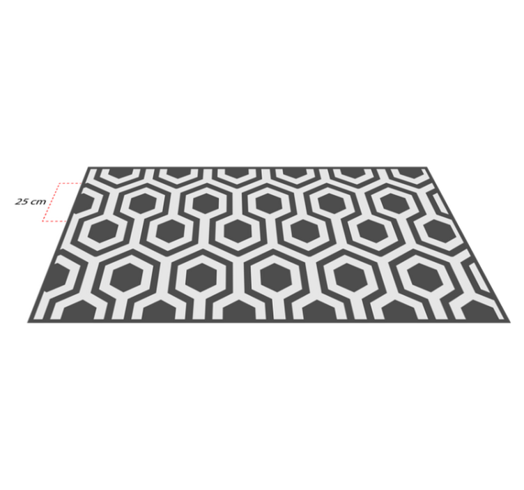 Gray and white squares tile carpet - TenStickers